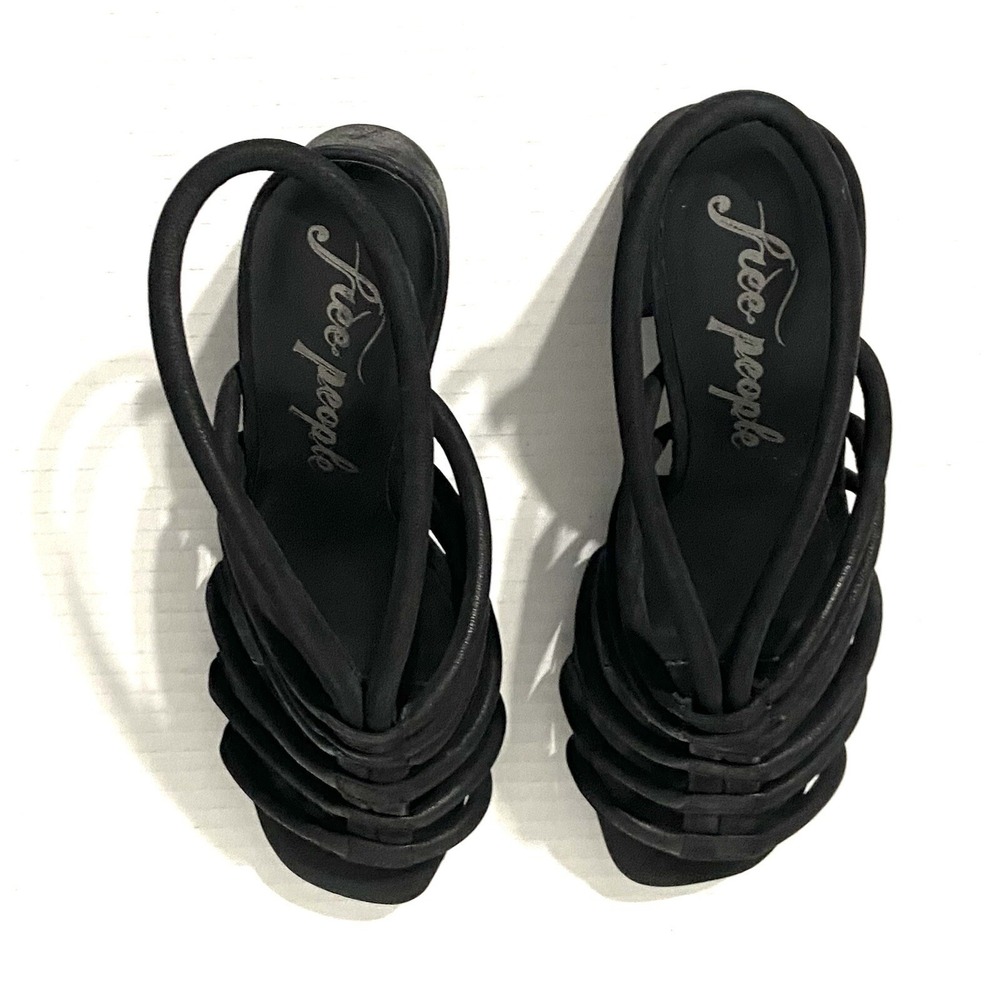 NEW Free People Block Heel New Womens Colette Cinched Black 38.5 US 8.5 - Picture 5 of 11
